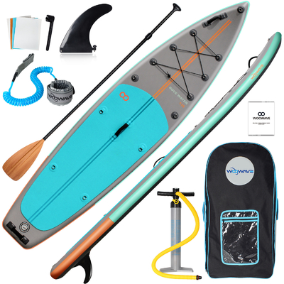 11'6&quot; X31'5&quot; X6&quot; Φουσκωτό Stand Up Paddle Board για λίμνες ποτάμια Υπερσταθερό σχέδιο