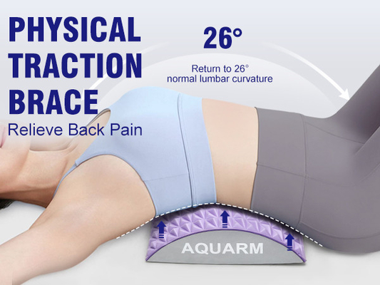 Woowave Purple Lower Back Stretcher για μασάζ TPE μαξιλάρι Πες αντίο στο πόνο στην πλάτη
