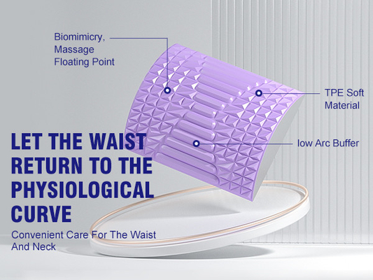 Woowave Purple Lower Back Stretcher για μασάζ TPE μαξιλάρι Πες αντίο στο πόνο στην πλάτη
