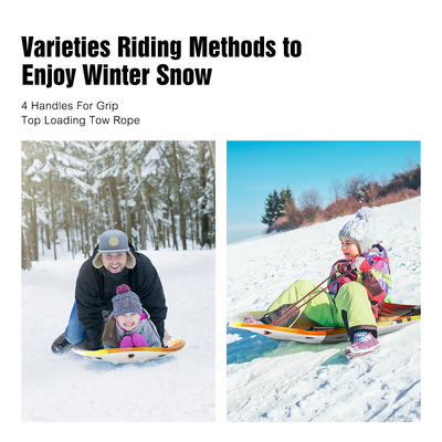 Χειμερινό ελεύθερο στίγμα 48' EPS Foam Core Adult Snow Sleds για διπλό άτομο