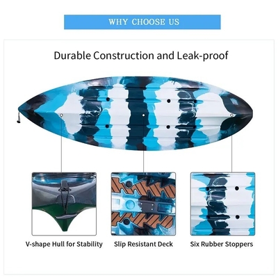 Unisex Woowave Μία θέση πλαστικό καγιάκ κουπί για ψάρεμα και κανό προσιτό