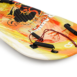 Ενήλικες 122cm Woowove Custom Snowboard Foam HDPE πλαστικό χιονισμένο έλκηθρο με 2 λαβές Τραβήξτε σκοινί
