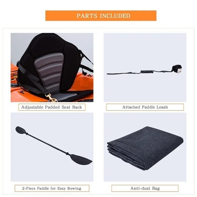 270*78*40cm HDPE πλαστικό διαφανές κανό/καγιάκ για θαλάσσια θαλάσσια αθλήματα και αλιεία
