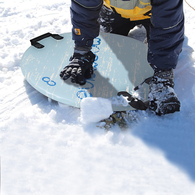 Πράσινη PE Foam Core 21inch Round Snowboard για παιδιά σε χειμερινές εξωτερικές δραστηριότητες