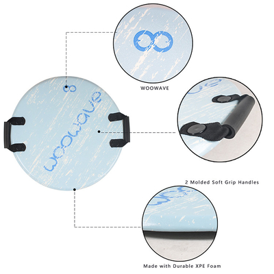 Πράσινη PE Foam Core 21inch Round Snowboard για παιδιά σε χειμερινές εξωτερικές δραστηριότητες