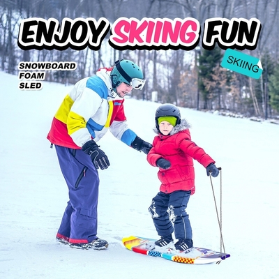 Εξωτερικό ελεύθερο σκι παιχνιδάκι snowboard scooter 41.7inch με τράβηξε σχοινί και χειριστήριο