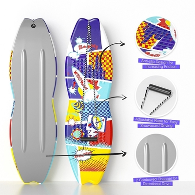 Εξωτερικό ελεύθερο σκι παιχνιδάκι snowboard scooter 41.7inch με τράβηξε σχοινί και χειριστήριο