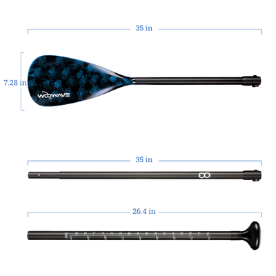 175-222cm Ρυθμίσιμο μήκος κουπί για WOOWAVE Στάσου κουπί επιφάνειας Αλιεία κωπηλατικές βάρκες