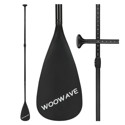 2.1lbs Woowave 3 κομμάτια SUP κουπί επιφάνεια σκάφος άνθρακα ίνες κουπί κουπί κουπί για ψάρεμα καγιάκ