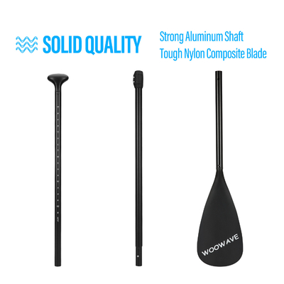2.1lbs Woowave 3 κομμάτια SUP κουπί επιφάνεια σκάφος άνθρακα ίνες κουπί κουπί κουπί για ψάρεμα καγιάκ