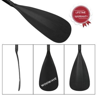 2.1lbs Woowave 3 κομμάτια SUP κουπί επιφάνεια σκάφος άνθρακα ίνες κουπί κουπί κουπί για ψάρεμα καγιάκ