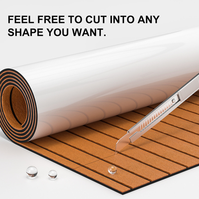 2400 χιλιοστά * 800 χιλιοστά Woowave Marine Boat Decking Σύγχρονο σχέδιο Προσαρμοσμένο με κόλλες 3M