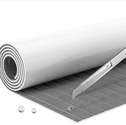 Γκρι Woowave EVA Boat Deck Sheet Board Yacht Accessories 5MM Σφουγγαρισμένα στρώματα δαπέδου με αυτοκόλλητα