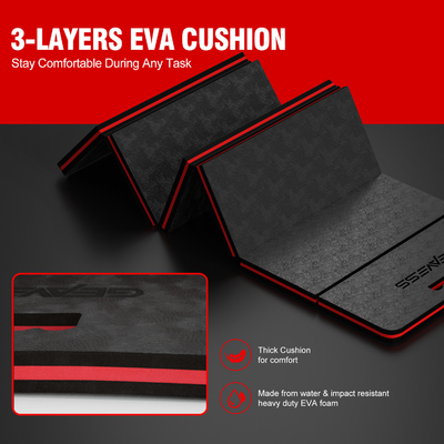 WOOWAVE EVA Garden Knee Pad BLACK Eva Foam Mechanics Mat για εξωτερική συντήρηση