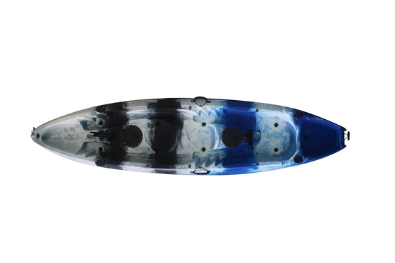 Woowave 2 άτομα Αλιευτικό καγιάκ HDPE Καθίστε στην κορυφή Καγιάκ Κανό 370*87*33cm Μέγεθος πακέτου