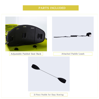 Woowave 2.2m Παιδιά Παιδί Καγιάκ Κανούα με αξεσουάρ 14kg/31lbs Ράφτες Μαξ 1