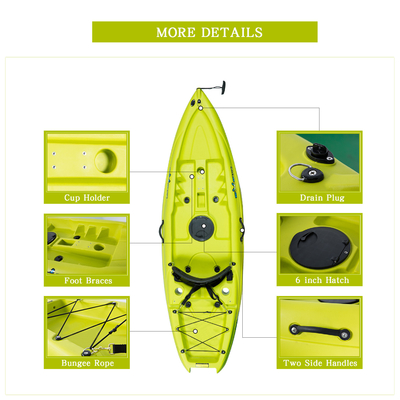 Woowave 2.2m Παιδιά Παιδί Καγιάκ Κανούα με αξεσουάρ 14kg/31lbs Ράφτες Μαξ 1