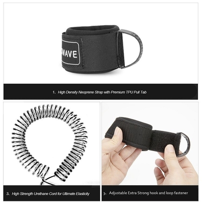 Πολυουρεθάνιο Coil Surfboard Wire Rope Leash για φουσκωτά SUP Canoe Kayak Accessories