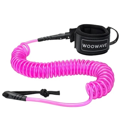 Μαύρο πολυουρεθάνιο σπείρα 7ft Surf Leash Padded Wrist Strap για Stand Up Paddle Boarding
