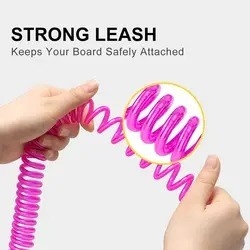 Μαύρο πολυουρεθάνιο σπείρα 7ft Surf Leash Padded Wrist Strap για Stand Up Paddle Boarding