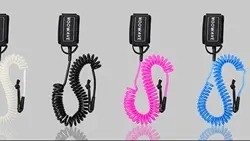Μαύρο πολυουρεθάνιο σπείρα 7ft Surf Leash Padded Wrist Strap για Stand Up Paddle Boarding