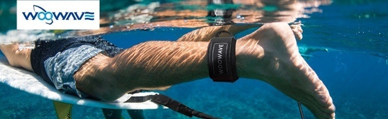 Μαύρο πολυουρεθάνιο σπείρα 7ft Surf Leash Padded Wrist Strap για Stand Up Paddle Boarding