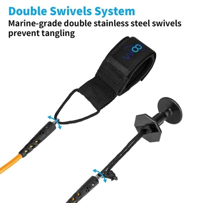 OEM Surf Leash Leg Rope με Polyurethane Coil για πλατφόρμες σερφ και SUP