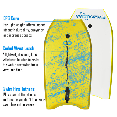 Ελαφρύ 36 ιντσών Surfboard Bodyboard με βάρος 1.17lbs και έως και 65lbs χωρητικότητα φορτίου