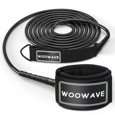 Occasion Lakes Rivers Surfboard Leash με προσαρμοσμένο λογότυπο και Woowave Double Swivels