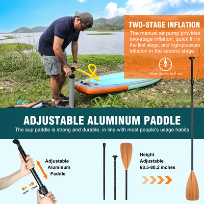 Ελαφρύ 11'6&quot; X31'5&quot; X6 &quot; Bodyboard με Surf Leash και Paddle Board Προσαρμοσμένο χρώμα