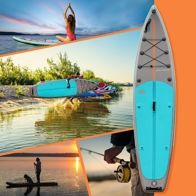 11'6&quot; X31'5&quot; X6&quot; Φουσκωτό Stand Up Paddle Board για λίμνες ποτάμια Υπερσταθερό σχέδιο
