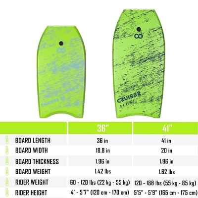 Παιδικό EVA Surf Bodyboard με Leash Rider ύψος 4'-5'7' 120cm-170cm Custom Design