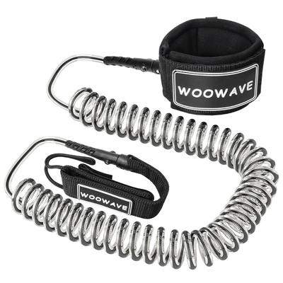 10FT Woowave Προσαρμόστε SUP Γόνατος Leash Board Surf Leg Rope Πράσινο Στενό Κορδόνι Κίτρινο