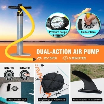 10'2' Woowave End Body Board για λίμνες ποτάμια Surf Leash και αντλία