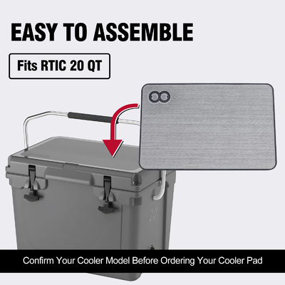 RTIC 20 Cooler Box Pad 16.73*10.83inch Μέγεθος με κόλλημα και αντιαλυσστικό σκουπιδοπλαστικό