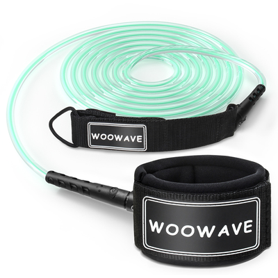 WOOWAVE 11ft SUP Leash Κρατήστε την σανίδα σας κοντά με περιτυλίγμα ή ευθεία σχεδίαση σε πορτοκαλί