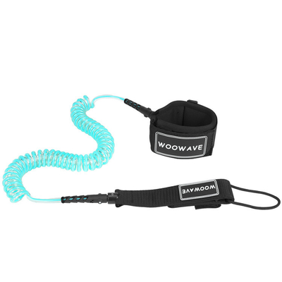 6ft Πολυουρεθάνιο Coil Surfboard Leash με μονό στρώμα Padded Wrist Strap