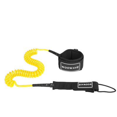 6ft Πολυουρεθάνιο Coil Surfboard Leash με μονό στρώμα Padded Wrist Strap