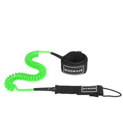 6ft Πολυουρεθάνιο Coil Surfboard Leash με μονό στρώμα Padded Wrist Strap