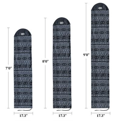 7' 8' 9' Wakesurf Occasion Woowave Surfboard Sock Cover Προσαρμοσμένο σχεδιασμό