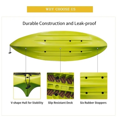Χωρίς φουσκωτό Drop Stitch Core River Pedal Kayak για 2 ενήλικες Καθίστε και ψάρετε άνετα