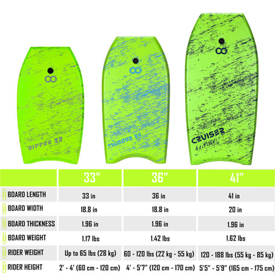 Ξεκινήστε την περιπέτεια σας με το 33 ιντσών Green Woowave Surfboard Leash and Fin