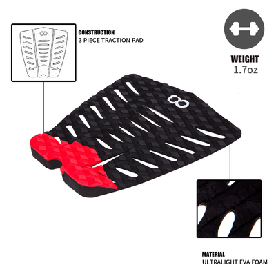Πλακέτο WOOWAVE Custom Surfboard Traction Pad SUP Πλακέτο μπροστινής ουράς EVA αφρός για σέρφινγκ