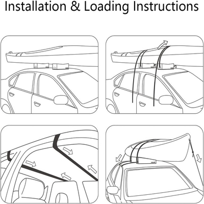 Εύα Φόμα Κεραμίδας Pads για λίμνες ποτάμια WOOWAVE Deluxe Kayak Carrier Kit 12 ίντσες