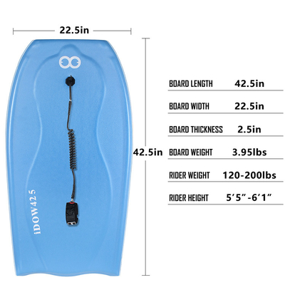 Παιδιά και ενήλικες PE Core Bodyboard με υψηλή αντοχή βάρος αναβάτη 120-200lbs