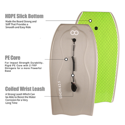 Ελαφρύ PE Core Bodyboards για Surfing στην παραλία 2,5 ίντσες πάχος 22,5 ίντσες πλάτος