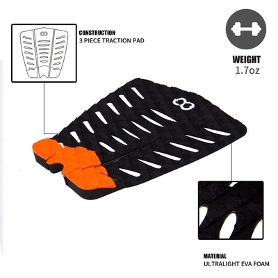WOOWAVE Knee Board Decking Surfboard Tail Pad με οικιακή κόλλα και αφρό EVA