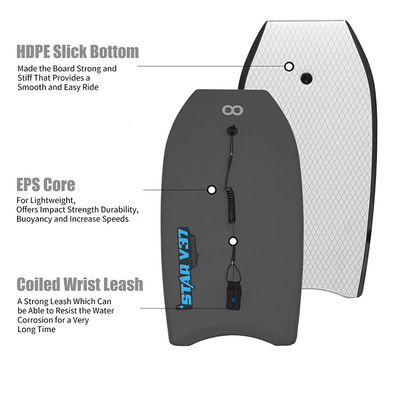 Επαγγελματικό Surfing Bodyboard 1.42lbs Βάρος 18.5 ίντσες πλάτος από Custom