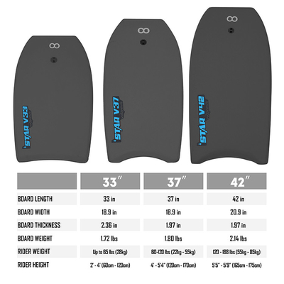 Επαγγελματικό Surfing Bodyboard 1.42lbs Βάρος 18.5 ίντσες πλάτος από Custom