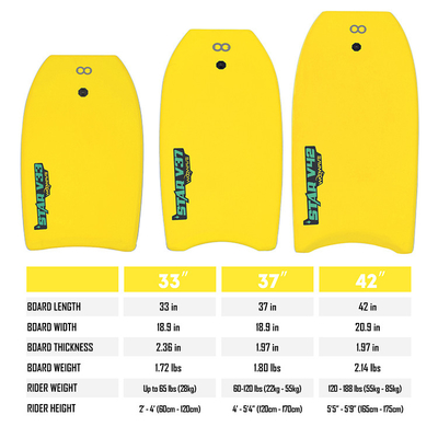 WOOWAVE 33&quot; 37&quot; 42&quot; Bodyboard PROFESSIONAL Level Of Practice EPS Design Leash Συμπεριλαμβανομένου